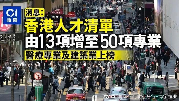 香港优才计划人才清单 专业由13项增至50项！